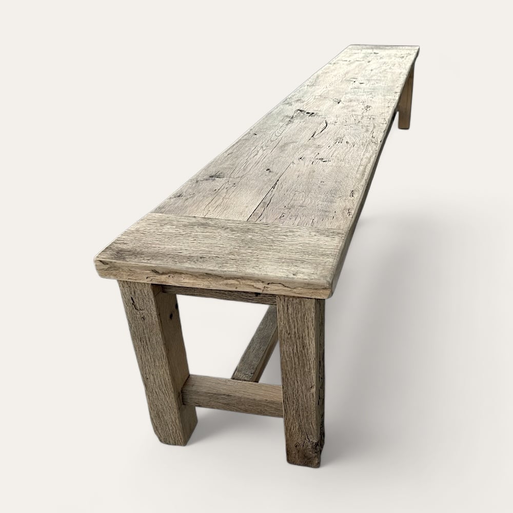Banc Riviera en vieux chêne